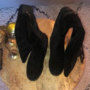 Suede Women’s black boots